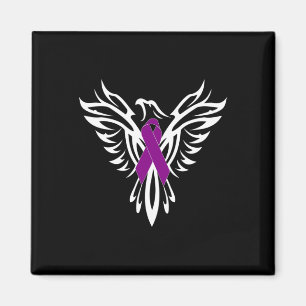 Epilepsie Awareness Lila Ribbon Phoenix Magnet