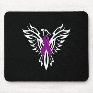 Epilepsie Awareness Lila Ribbon Phoenix Mousepad
