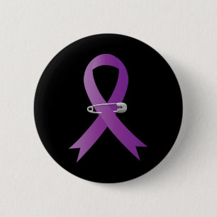 Epilepsie Awareness Lila Ribbon Super Hero Button