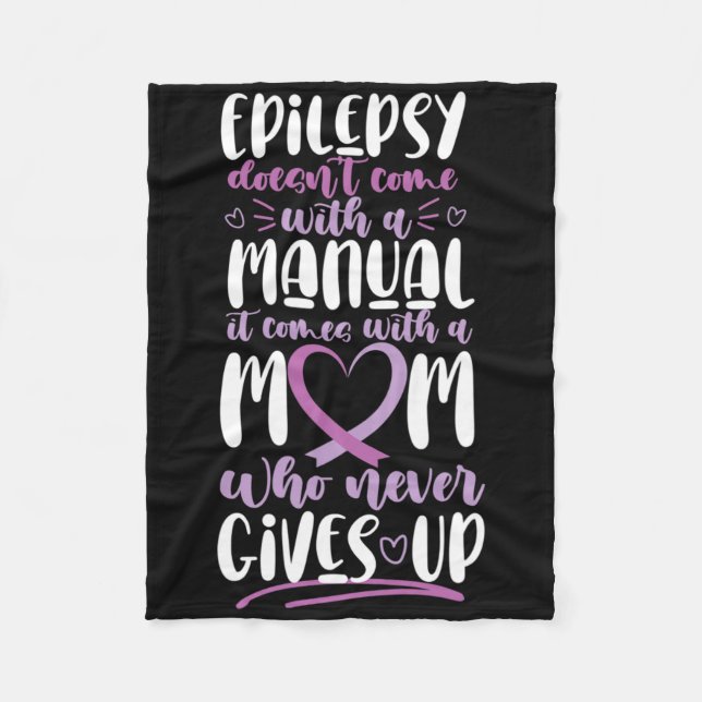Epilepsie Awareness Mama kommt nicht mit einem Han Fleecedecke (Vorderseite)
