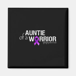 Epilepsie Awareness Month Auntie of a Warrior Purp Magnet
