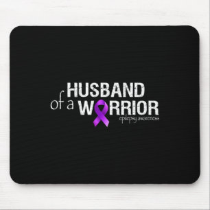 Epilepsie Awareness Month Ehemann einer Kriegerpur Mousepad