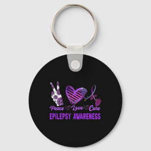 Epilepsie Awareness Peace Liebe Heilung Lila Gesch Schlüsselanhänger