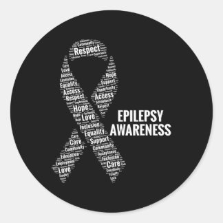 Epilepsie Awareness Respekt Fürsorgepflege Gleichh Runder Aufkleber