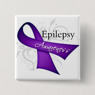 Epilepsie Awareness Ribbon Button