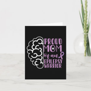 Epilepsie Awareness Ribbon stolz Mama einer Epilep Karte
