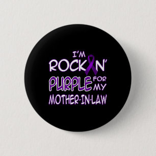Epilepsie Awareness Rockin der Lila Schleife für M Button