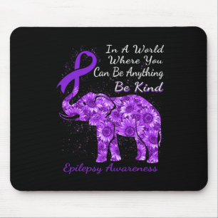Epilepsie Awareness Sonnenblumen Elefanten sind fr Mousepad