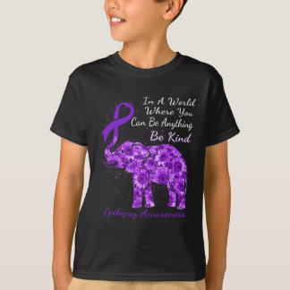 Epilepsie Awareness Sonnenblumen Elefanten sind fr T-Shirt
