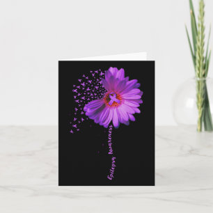 Epilepsie Awareness Sonnenblumen Ribbon Geschenk Karte