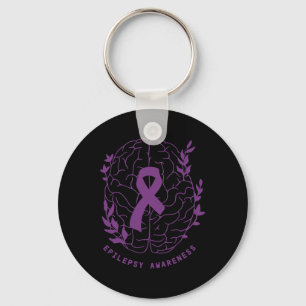 Epilepsie Awareness Support Epilepsy Lila Ribbon Schlüsselanhänger