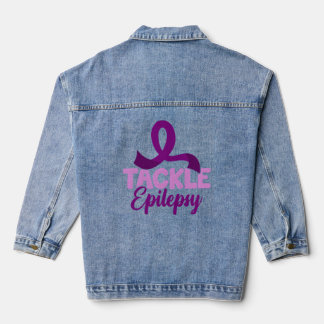 Epilepsie Awareness Tackle Epilepsie Jeansjacke