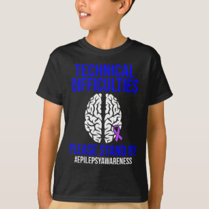 Epilepsie Awareness Technical Epileptic Warrior Su T-Shirt