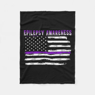 Epilepsie Awareness Usa Flag American Epilepsy Sup Fleecedecke