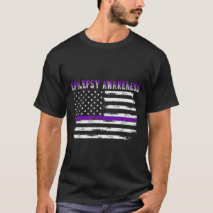 Epilepsie Awareness Usa Flag American Epilepsy Sup T-Shirt