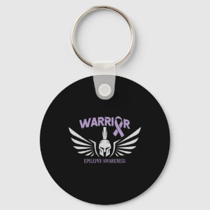 Epilepsie Awareness Warrior Ribbon Schlüsselanhänger