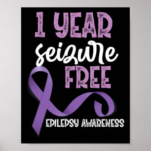Epilepsie-Bewusstsein 1 Jahr Anfallsfrei-Band Poster