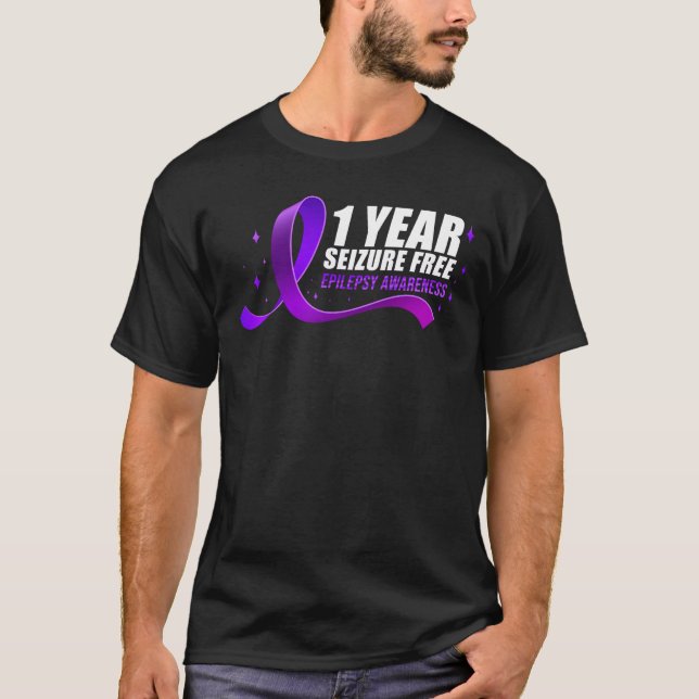 Epilepsie Bewusstsein 1 Jahr Seizfreie Schleimhaut T-Shirt (Vorderseite)