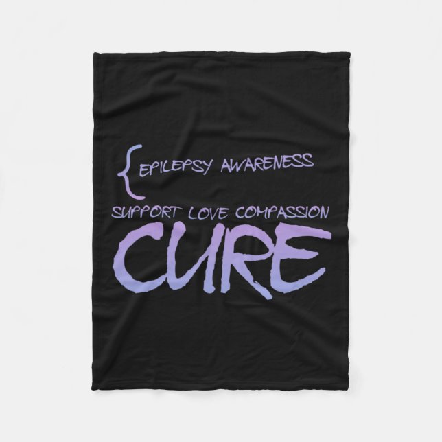 Epilepsie Bewusstsein 3 Fleecedecke (Vorderseite)
