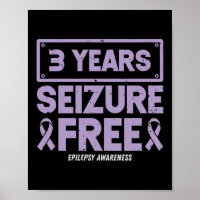 Epilepsie Bewusstsein 3 Jahre Seizure Free Ribbon