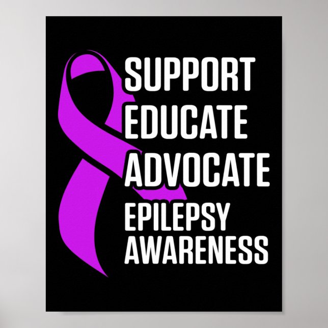 Epilepsie-Bewusstsein Bildet Epileptischen Krieger Poster (Vorne)