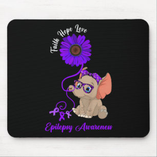 Epilepsie Bewusstsein Elephant Faith Hope Liebe Su Mousepad