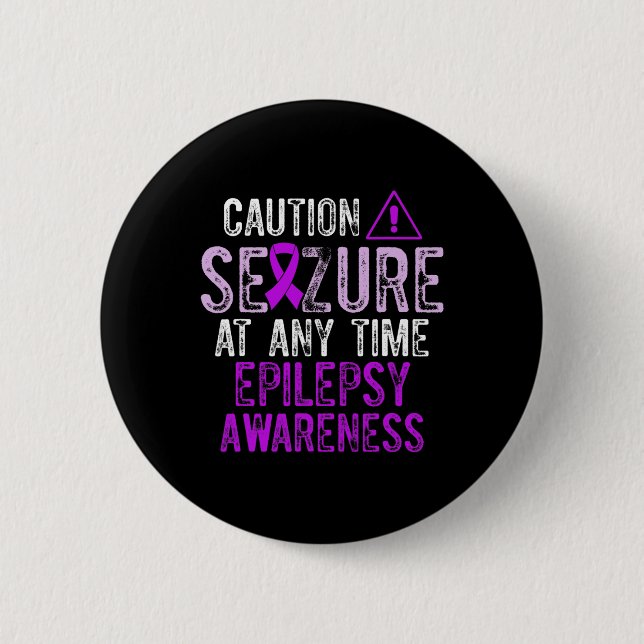 Epilepsie-Bewusstsein Epileptischer Krieger Überle Button (Vorderseite)
