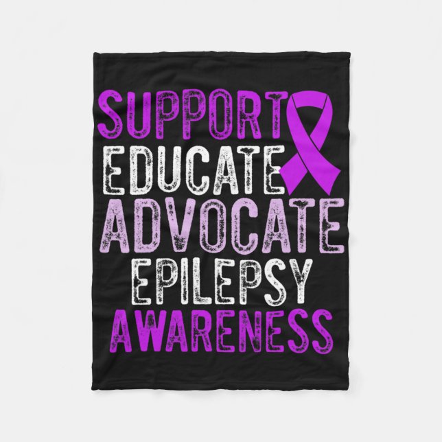 Epilepsie-Bewusstsein Epileptischer Krieger Überle Fleecedecke (Vorderseite)