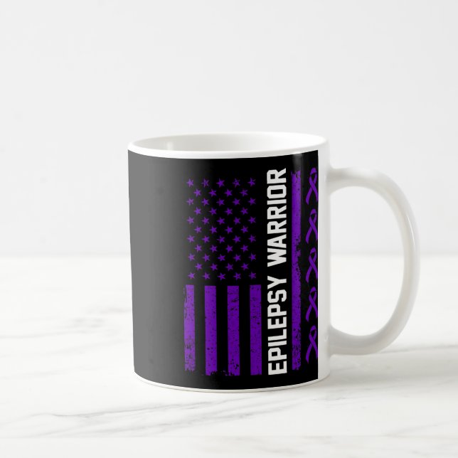 Epilepsie-Bewusstsein Epileptischer Krieger Überle Kaffeetasse (Rechts)