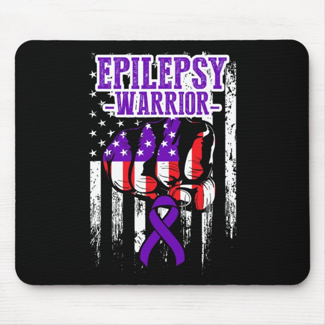 Epilepsie-Bewusstsein Epileptischer Krieger Überle Mousepad (Vorne)