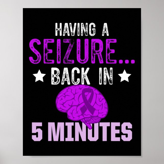 Epilepsie-Bewusstsein Epileptischer Krieger Überle Poster (Vorne)