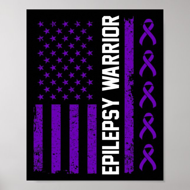 Epilepsie-Bewusstsein Epileptischer Krieger Überle Poster (Vorne)