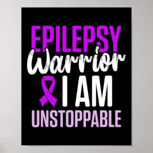 Epilepsie-Bewusstsein Epileptischer Krieger Überle Poster