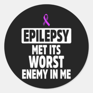 Epilepsie Bewusstsein Feind Epileptischer Krieger Runder Aufkleber