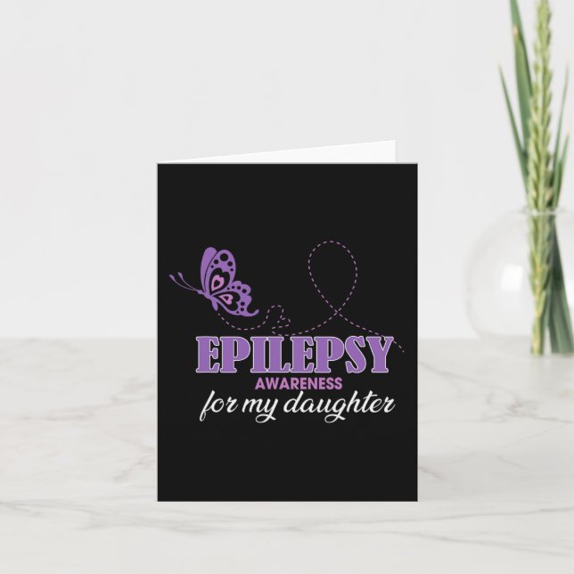 Epilepsie-Bewusstsein für meine Tochter- Epilepsie Karte (Vorderseite)