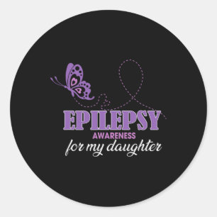 Epilepsie-Bewusstsein für meine Tochter- Epilepsie Runder Aufkleber