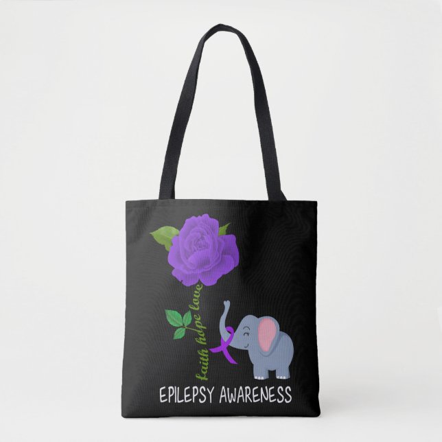 Epilepsie Bewusstsein Glaube Hoffnung Liebe Blume  Tasche (Vorderseite)