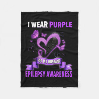 Epilepsie Bewusstsein ich trage Lila für mein Ehem Fleecedecke