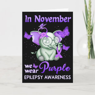 Epilepsie Bewusstsein im November tragen wir Lila Karte