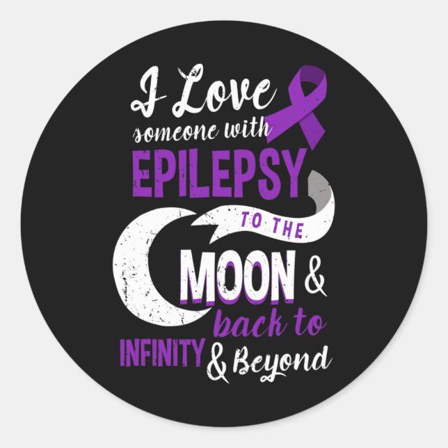 Epilepsie Bewusstsein - Liebe Son Mama Vater Tocht Runder Aufkleber (Vorderseite)