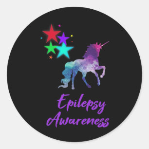 Epilepsie-Bewusstsein Lila Band 2 Runder Aufkleber