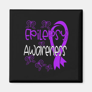 Epilepsie-Bewusstsein Lila Band 3 Magnet