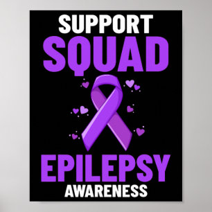 Epilepsie-Bewusstsein Lila Band Armband Krieger Poster