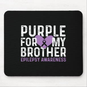 Epilepsie Bewusstsein Lila für meinen Bruder Ribbo Mousepad