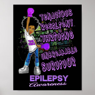 Epilepsie Bewusstsein Melanin Black Women Unbrechl Poster