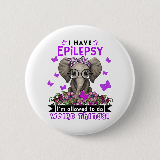 Epilepsie Bewusstsein Monat Band Geschenke Button (Vorderseite)