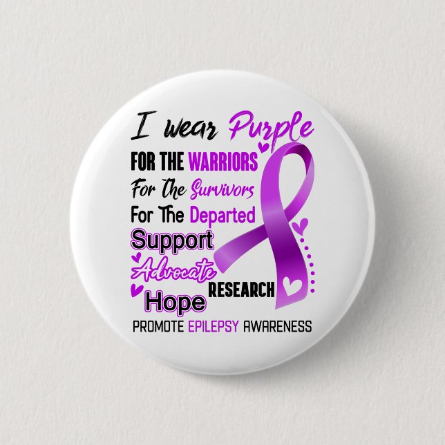 Epilepsie Bewusstsein Monat Band Geschenke Button (Vorderseite)