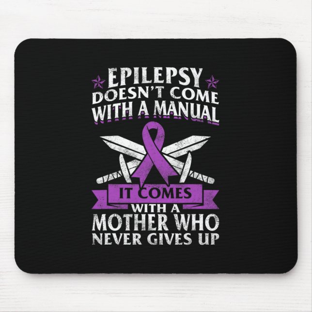 Epilepsie Bewusstsein Mutter Lila Schleimhaut Mousepad (Vorne)