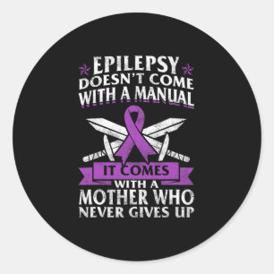 Epilepsie Bewusstsein Mutter Lila Schleimhaut Runder Aufkleber