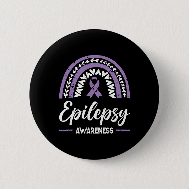Epilepsie Bewusstsein Rainbow EpilepsieBewusstsein Button (Vorderseite)